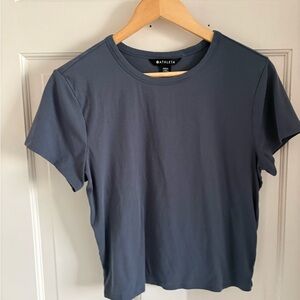 Athleta Signature Ribbed Crop Tee Size L